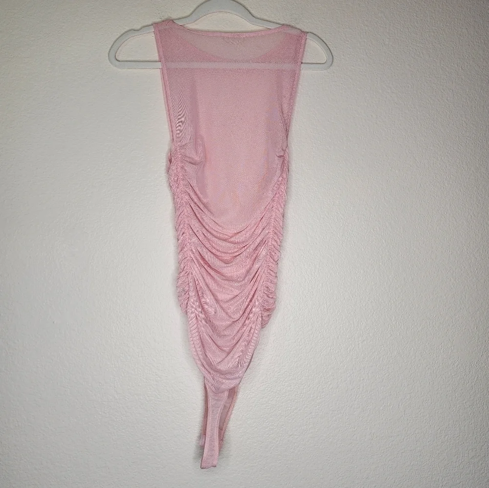 Free People Intimately Pink Under It All Cafe Bodysuit L